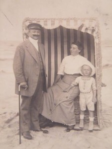 Historische Postkarte Usedom Strandkorb